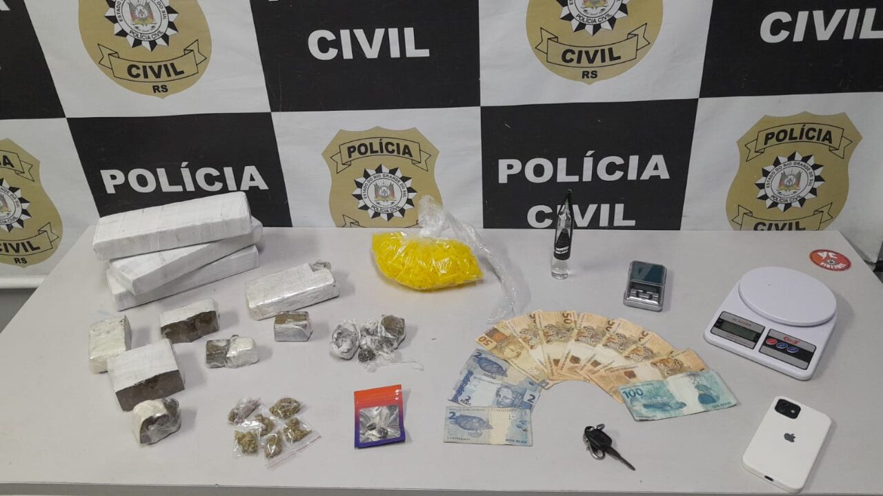 Polícia Civil prende homem de 25 anos por tráfico de drogas em Rio Grande